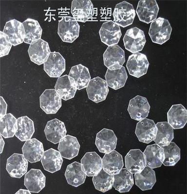 水晶工艺品定制30MM几何形八角珠加工灯具塑胶配件厂家