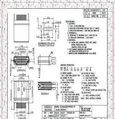 高品质低单价HDMI A TYPE夹板镀金19PIN高清端子连接器