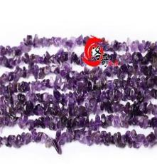 洛奇珠宝*DIY饰品配件材料*天然紫水晶碎石链90cm长半成品批发