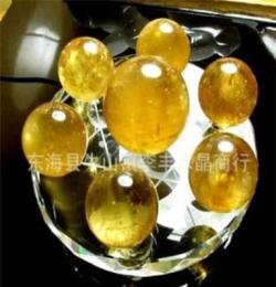 中国水晶之都 东海天然水晶 --黄水晶球招财转运七星阵摆件