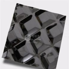 佛山不锈钢冲压花板优质黑钛镜面菱形方格压花加工生产商