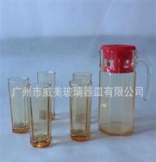厂家批发生产彩色玻璃杯,广告套装杯,茶具套装杯，茶具礼品套装.