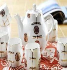 热销精品 供应批发陶瓷茶具 茶具礼品套装 骨瓷茶具 玫瑰茶具