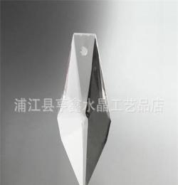 80mm柳葉吊墜/水晶工藝品配件/水晶燈飾吊墜廠家