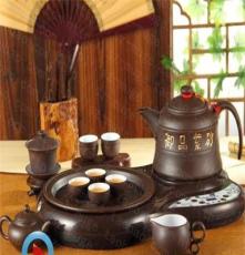 牧歌陶瓷电热水壶养生壶青花瓷防烫套装自动断电含茶壶茶杯等15件