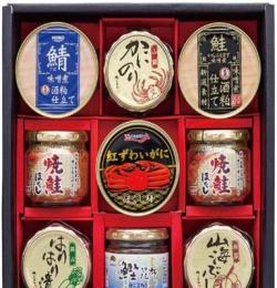 日本同志社 原装进口食品海味礼盒年货蟹肉鱼肉罐头