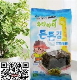 新品 韩国进口食品 宝贝海苔 橄榄油烘烤炸儿童海苔原味 14.1g