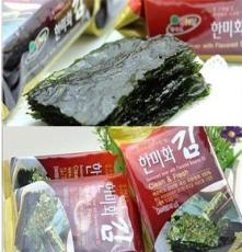 韩国进口韩美禾海苔 三联包红色海苔 5g*3包 洪家味海苔 包饭海苔