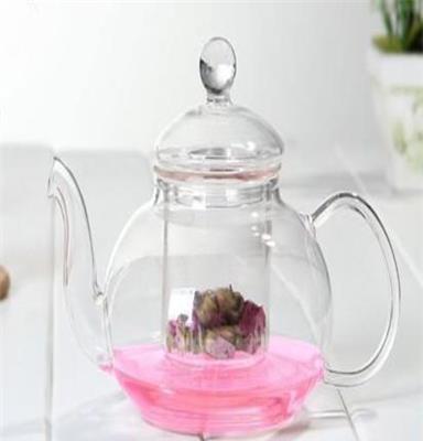 玻璃茶壶 不锈钢茶漏茶盖 耐热性高 玻璃制品