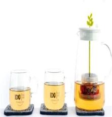 foruor 泡茶壶 耐热玻璃茶具套装 花茶壶 整套花草茶具FU-A86套装