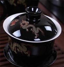 供应创意茶具 黑金龙茶具 批发四合一实木茶盘整套瓷器套装