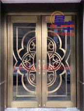 不锈钢钢化玻璃地弹门定制黑钛镜面大门商铺大门