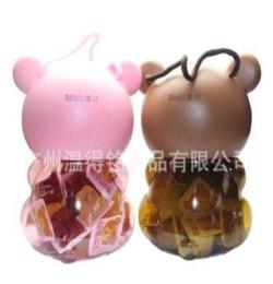 台湾盛香珍小熊果冻布丁综合口味粉色580g*6瓶/箱进口零食批发
