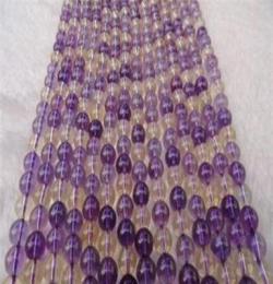 水晶批发 优质紫黄晶 天然水晶 规格齐全 圆珠散珠 DIY饰品配件