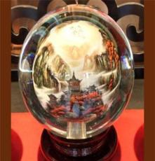衡水 冀派内画水晶球 直径32厘米风景水晶球 批发收藏商务礼品