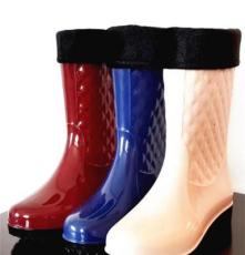 批发韩国女式高筒 加棉保暖雨鞋套 雨靴女士时尚防滑加厚雪地靴