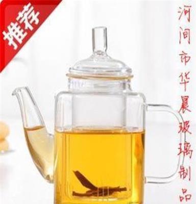 吹制耐热玻璃茶具/花草玻璃茶壶批发供应高档精致大方如意壶