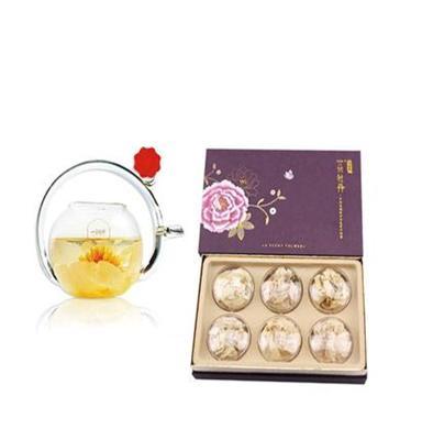 一朵牡丹全花茶 牡丹花茶过节礼物 紫金轻奢