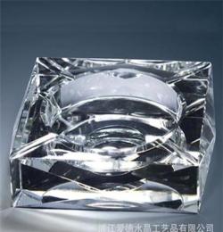 厂家定制外贸镀银水晶烟灰缸 高档实用办公必备优质烟灰缸 订购