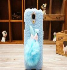 一件代发 韩国毛球兔子 n7100手机壳note2/note3 S4/i9500
