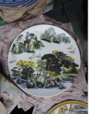 各种陶瓷大瓷盘赏盘陶瓷纪念盘定制厂家加印