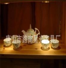 厂家直销优质的唐山骨质瓷异形茶具手绘荷花白瓷茶具套装批发白
