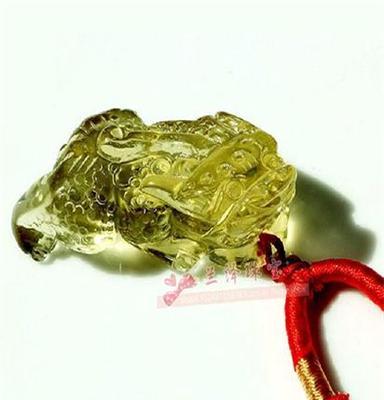 天然黄水晶貔貅吊坠 一步登天 招财转运皮休 辟邪 镇宅皮丘 批发