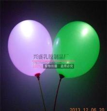 河北气球厂家 LED气球批发圆形12寸气球5个/包0PP插条发光气球