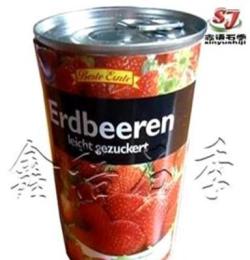 现货供应零食休闲食品 出口标准易拉罐草莓罐头！
