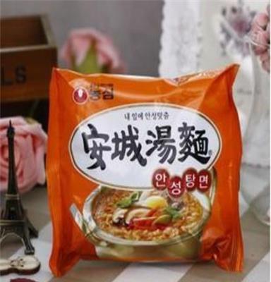 批发韩国休闲食品 韩国农心方便面 安城汤面（ 125g* 48包/箱）