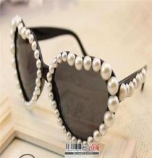 T23 大珍珠墨镜纯手工范儿款太阳镜眼镜 时尚个性必备
