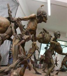 北京鬼怪人物雕像骷髅雕塑人体骨骼雕塑公司玻璃钢怪物雕塑公司