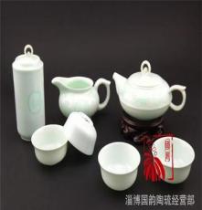 厂家直销 鲁青瓷功夫茶具套装 花青瓷茶具 梅子青骨瓷功夫茶具