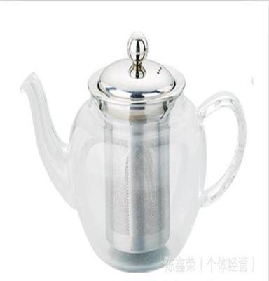 高硼玻璃花茶壶600ml 不锈钢内胆