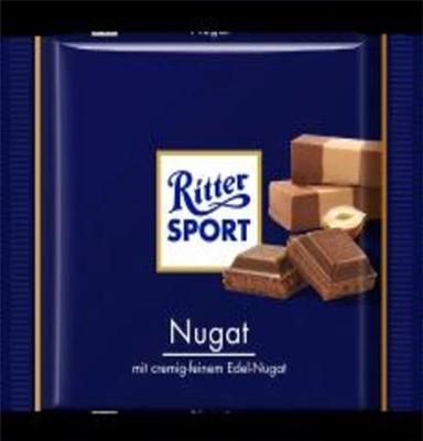 14号德国 Ritter sport 斯波德运动果仁胡桃巧克力 100g 7月