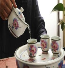 雪花釉陶瓷茶具 7头功夫双层茶具套装 精品茶具套装 厂家直销