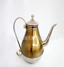 厂价直销不锈钢咖啡壶 喷漆宫廷壶 不锈钢带漏茶壶