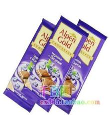 Alpen黄金巧克力 阿尔金山蓝莓酸奶巧克力 俄罗斯巧克力 20块/盒