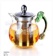 龙把玻璃茶壶 泡茶壶 不锈钢内胆 龙把茶壶 500ml