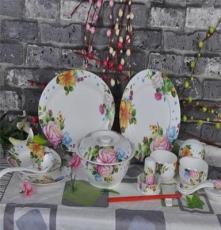 景德镇陶瓷器 精品56头骨瓷餐具 特价餐具套装 礼品餐具