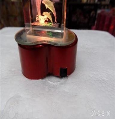 礼品 工艺品 带灯心形水晶鱼儿祝福 送礼祝福