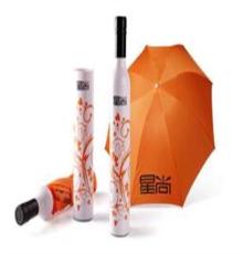 酒瓶伞、订做广告伞 折叠伞、时尚红酒瓶伞可印LOGO