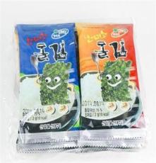 批发 韩国进口韩美禾海苔 橄榄油迷你包饭海苔 蓝色包装10小袋20g