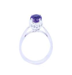 正品水晶饰品 925银天然巴西紫水晶戒指 时尚韩版饰品 批发 直销