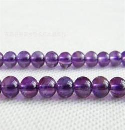 纯天然紫水晶半成品 串珠散珠子批发DIY手工饰品配件
