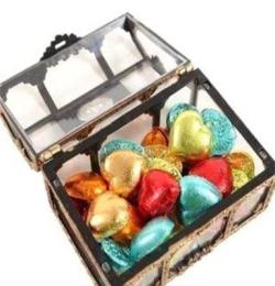 进口零食 泰国巧克力 宝箱金币巧克力 宝箱心型巧克力 112克