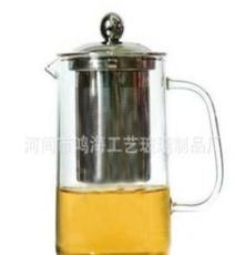 生产供应耐高温玻璃茶具功夫茶普洱茶具不锈钢内胆壶花茶500ML