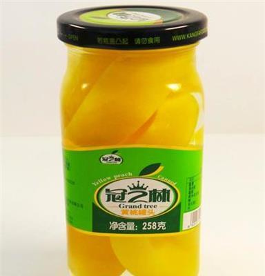 康发食品 20年出口品质保障 冠之林258g系列 黄桃罐头 厂家直销