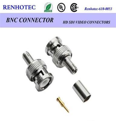 供应BNC公头接RG58线 BNC180°连接器