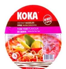 新加坡进口KOKA 可口泰式酸辣方便面 碗面90g 进口方便面 泡面